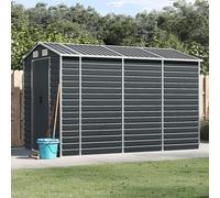 Hoodmeel Capanno Attrezzi, Casetta Da Esterno, Casette Porta Attrezzi, Casetta Attrezzi, Box Giardino, Antracite 191x300x198 cm, Acciaio Zincato