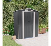 Hoodmeel Capanno Attrezzi, Casetta Da Esterno, Casette Porta Attrezzi, Casetta Attrezzi, Box Giardino, Antracite 192x108x223cm, Acciaio Zincato