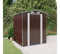 Hoodmeel Capanno Attrezzi, Casetta Da Esterno, Casette Porta Attrezzi, Casetta Attrezzi, Box Giardino, Marrone Scuro 192x191x223cm, Acciaio Zincato