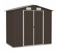 Hoodmeel Capanno Attrezzi, Casetta Da Esterno, Casette Porta Attrezzi, Casetta Attrezzi, Box Giardino, Marrone 205x129x183cm, Acciaio Zincato