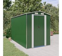 Hoodmeel Capanno Attrezzi, Casetta Da Esterno, Casette Porta Attrezzi, Casetta Attrezzi, Box Giardino, Verde 192x357x223cm, Acciaio Zincato