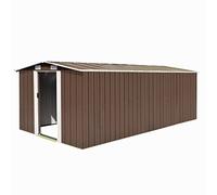 Hoodmeel Casetta Cottage Giardino, Capanno per Attrezzi da Giardino, in Metallo Marrone 257x489x181 cm