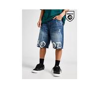 Hoodrich Hem Print Denim Pantaloncino, Denim M
