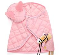 Hoofly Hobby Horse Set di accessori - Coperta e cuffia per mosche in rosa per hobby Horses [certificato TÜV] - Attrezzatura di alta qualità nel set - Ideale per giochi e allenamento