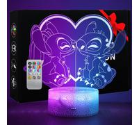 Hoofun Lampada Stitch 16 Colori Stitch Luce Notturna Lampara LED 3D Illusione