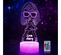 Hoofun Lampada Stitch 16 Colori Stitch Luce Notturna Lampara LED 3D Illusione
