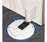 HOOFUS Fermaporta meccanico senza magnete, regolabile, per fessure fino a 1,9 cm di altezza, antivento, senza chiodi o viti (ceramica bianca, per spazi fino a 3/4 di pollice di altezza)