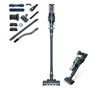 hoogo Aspirapolvere a batteria S6 + 2 in 1, senza sacchetto, senza fili, autonomia fino a 100 minuti, con 2 batterie intercambiabili, ideale per la rimozione dei peli di animali domestici,