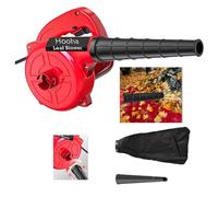 Hooha Aspiratore e soffiatore con cavo in gomma morbido da 160 cm, 500 W, potente ventilatore 200 km/h, con 2 accessori e sacchetti per la polvere per aspirare bolle e triturare foglie