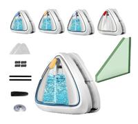 Hooha Pulitore magnetico per finestre a doppio lato per finestre da 8 a 15 mm, strumenti per la pulizia del vetro per finestre alte all'interno e corda di sicurezza da 2,5 m, scarico automatico