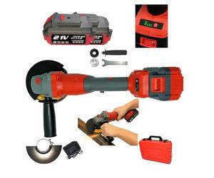 Hooha Smerigliatrice angolare professionale 3000 W con motore brushless, 21 V, 4000 mAh, smerigliatrice angolare regolabile in 3 posizioni, con batterie da 2 x 4,0 Ah, per rimuovere la ruggine dalle