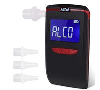 HooJtny Etilometro Portatile Certificato Professionale, Alcol Test Etilometro Portatile Digitale con 4 Boccagli, Sensore Semiconduttore E1