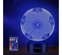 HooJtny Lampada Calcio Napoli, Napoli Calcio Luce Notturna 3D Led, 16 Colori USB Ricaricabile, Regalo per Bambini Compleanno
