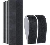 Hook And Loop Tape 1 metro forte autoadesivo gancio e anello di fissaggio nastro adesivo in nylon strisce adesive accessori artigianali fai da te 16-100mm(30mm black)