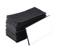 Hook And Loop Tape 10 pezzi di fissaggio autoadesivo forte con gancio e nastro adesivo in nylon tappetino for divano, moquette, antiscivolo, accessori fai da te(Black,50mmx50mm 10Pcs)