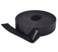 Hook and loop tape, 20 mm wide for structured cabling, 10 m roll, color black