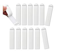 Hook and Loop Tape, Strips adesivi, Reusable Fastener Set, No-Punch Mounting Solution, 12 pezzi, per appendere a parete, Dormitory, Kitchen, Garage, Study, Picture Frames