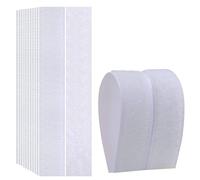 Hook And Loop Tape Strisce a strappo da 1 metro con nastro adesivo di fissaggio autoadesivo resistente Nastri montaggio bifacciali for casa e ufficio 16-110 mm(White,110mm 1Meter)