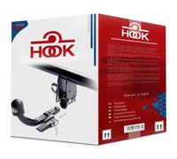 HOOK Gancio di traino AHK rimovibile orizzontale compatibile con Volkswagen Golf VII Sportsvan 2014-2020 + kit elettrico universale a 7 poli