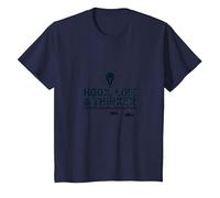 Hook Line & Thinker Ragazzi Pesca Intelligente Angler Umorismo Maglietta, Bambini, Navy, 10 Anni
