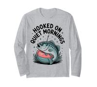 Hooked on Quiet Mornings Abbigliamento appassionato di Pesca Maglia a Manica