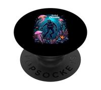 Hooked On The Ocean Immersione Subacquea PopSockets PopGrip Adesivo