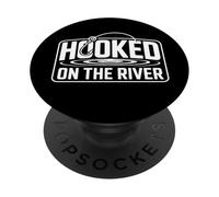 Hooked On The River Pesca A Mosca Trota Fiume PopSockets PopGrip Adesivo