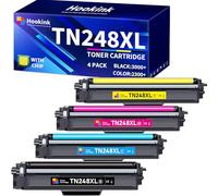 Hookink TN248 TN248XL Cartucce Toner Con Chip Compatibili per Brother TN248 TN248CMYK TN-248XL per Brother DCP-L3560CDW MFC-L3760CDW MFC-L3740CDWE HL-L3220CWE DCP-L3520CDWE HL-LC3215CW (4-Pack)