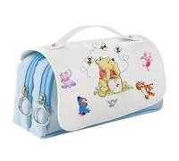 HOOKTA Pooh, astuccio con cerniera, astuccio liscio con grande capacità e manico, astuccio per penne, scuola, ufficio e viaggio, regalo, api, 21 x 10 x 7 cm / 8,26 x 3,94 x 2,75 Zoll, moderno