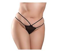 Hookup Panties Triple Teaser Briefs with A Plug Black XL