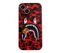 Hoolcase for iPhone 15 6.1 Inch Soft Case for Shark Face/Shark Teeth Fans Girls Kids Boys, Cartoon Cute Fun Funny Shockproof TPU Protective 6.1-Inch Case for iPhone 15 (H-YU)