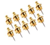 Hooleey 10 pezzi Chitarra Elettrica Metal Bass Serrature Antiskid Straplocks Accessorio per Stand, Play, e Move, durevole e leggero (Ou)