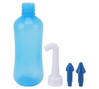 Hooleey Detergente per lavaggio nasale a pressione con bottiglia per risciacquo manuale dei seni nasali per bambini, adulti e bambini (310 ml+Testa a foro singolo+Testa a cinque fori)