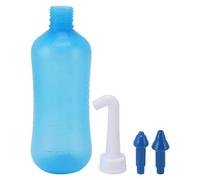 Hooleey Detergente per lavaggio nasale a pressione con bottiglia per risciacquo manuale dei seni nasali per bambini, adulti e bambini (500 ml+ Testa a foro singolo + Testa a cinque fori)