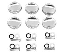 Hooleey Guitar Tuning Peg Buttons Metal HighQuality Replacement Ideal for Acoustic Electric Guitar Accessories (Silver)