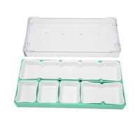 HOOLEEY Watch Parts Storage Box Rubber Pad Liner Lockable Small Component Organizer for Screw Hardware, 5 Compartments