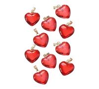 HOOLRZI 10 pezzi unici componenti acrilici gioielli pendenti a forma di cuore multifunzionali adatti per la progettazione di collane bel ciondolo acrilico, One Size, come descritto