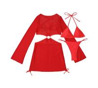 HOOLRZI 3 pezzi costume da bagno per le donne moda push up costume da bagno femminile set di costumi da bagno tinta unita costumi da bagno da donna costumi da bagno da donna costumi da bagno tinta