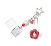 HOOLRZI Adorabile ciondolo a forma di stella e fiore per cellulare, per gli appassionati di artigianato creativo e gli amanti della moda