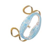 HOOLRZI Apribile Sea Star Shell Design Moda Aperto Elegante In Acciaio Inox Polso Accessorio Per Uso Quotidiano Spiaggia Tema Gioielli Di Moda Per Le Donne, Misura unica, come descritto