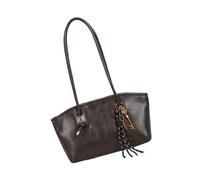 HOOLRZI Borsa a tracolla in pelle PU dal design retrò leggera borsa ascellare pratica borsa per pendolari per tutti i giorni essenziale lavoro di grande capacità, Caff