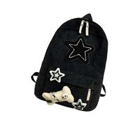 HOOLRZI Borsa da scuola per studenti Borsa da viaggio per ragazze Zaini estetici Zaino semplice Grande capacità Casual Daypacks Stars Zaini Belle stelle Zaini, Nero , Bellezza di massa