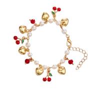 HOOLRZI Braccialetto alla moda con ciondolo a forma di cuore in lega per gli amanti della moda, adatto per varie occasioni, Misura unica, come descritto