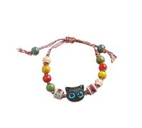 HOOLRZI Braccialetto intrecciato con charm regolabile, braccialetto alla moda per gli appassionati di animali domestici