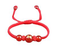 HOOLRZI Braccialetto regolabile rosso con ciondolo a forma di serpente cinese, corda intrecciata, adatto per gli appassionati di moda