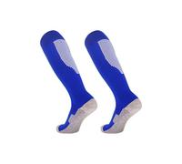 HOOLRZI Calze da Calcio Professionali Lunghe Atletiche Traspiranti Calze Da Calcio Per Adolescenti Uomini Adulti Formazione, Colorato blu e wh, L