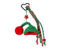 HOOLRZI Ciondolo a forma di borsa con corda intrecciata, portachiavi per borse, accessori per borse, accessori per auto, accessori per borse da donna e ragazze, Cappello di Natale.