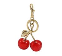 HOOLRZI Ciondolo per borse con ciliegie Ciondolo elegante per borse con ciliegie Ciondolo portachiavi versatile Accattivante ciondolo con ciliegie portachiavi Borsa alla moda