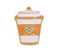 HOOLRZI Componente Gioielli Artistici per Gelato/Tazza/Telefono Ciondolo in Acciaio Inossidabile per Accessori Portachiavi Personalizzati Regalo per Amanti del Gelato