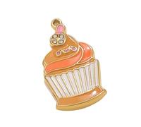 HOOLRZI Componente Gioielli Artistici per Gelato/Tazza/Telefono Ciondolo in Acciaio Inossidabile per Accessori Portachiavi Personalizzati Regalo per Amanti del Gelato
